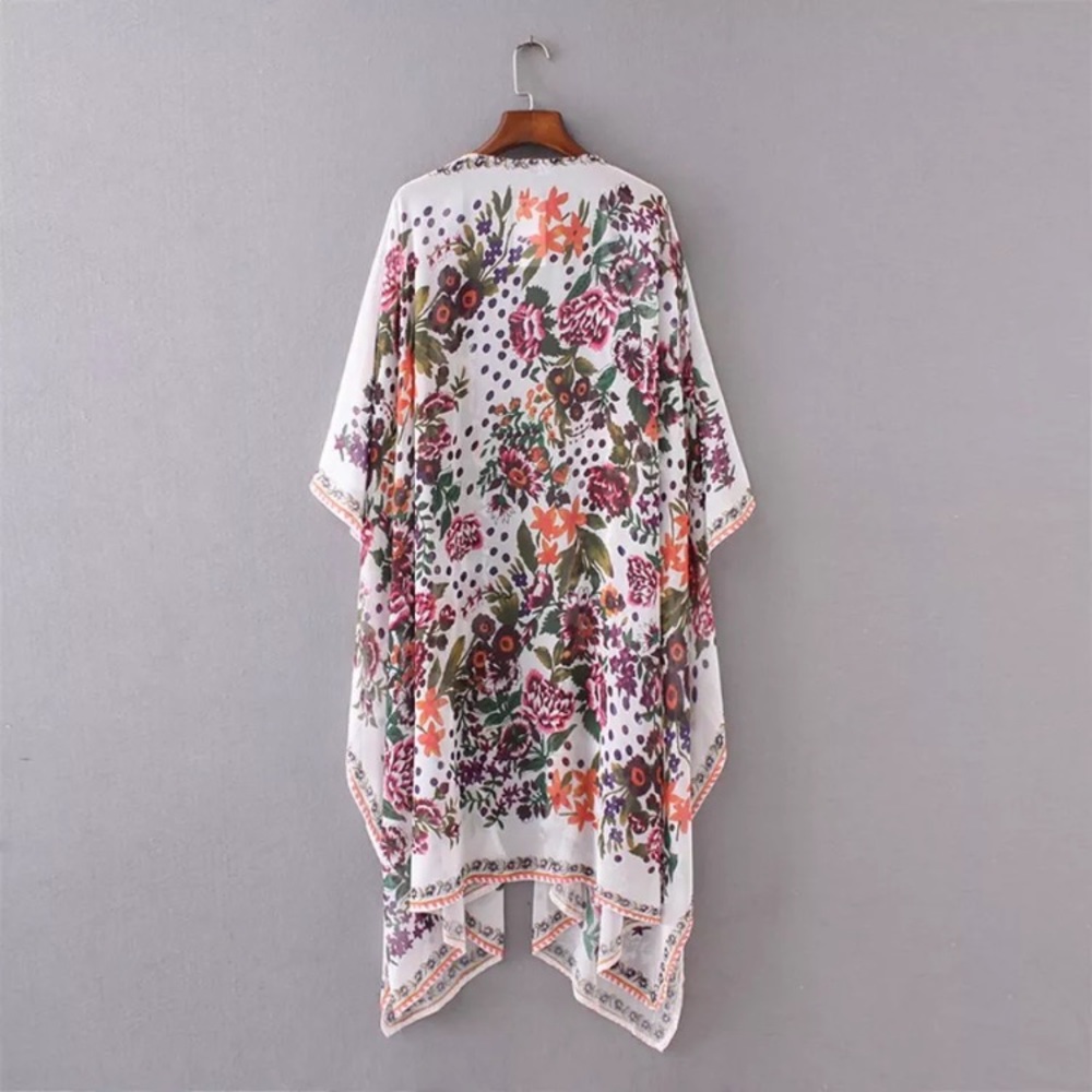 White Floral Kimono - Picture 3 of 8